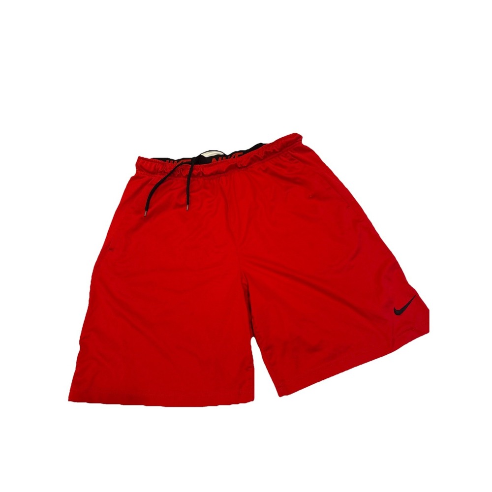Vintage 90s‎ NIKE Basketball Shorts Razzle Dazzle Mesh Red Men's LARGE - Picture 2 of 4